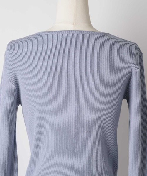 LA BELLE ETUDE(ラベルエチュード)の「バックスリットリブカーディガン(カーディガン/ボレロ・レディース・ブラック/ブルー/レッド/ブラウン/アイボリー/ピンク/ミント・FREE)」の13枚目の写真