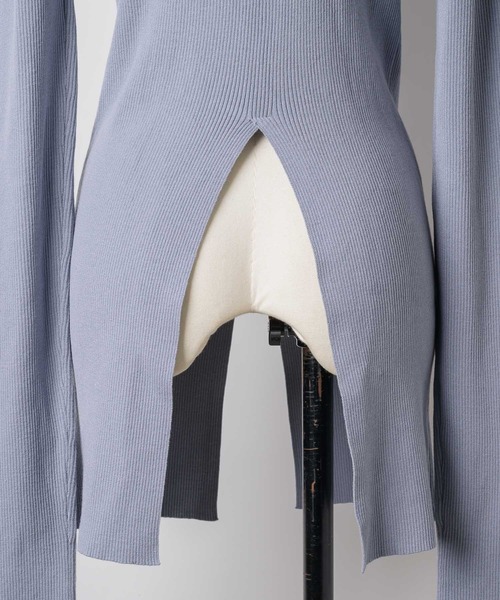 LA BELLE ETUDE(ラベルエチュード)の「バックスリットリブカーディガン(カーディガン/ボレロ・レディース・ブラック/ブルー/レッド/ブラウン/アイボリー/ピンク/ミント・FREE)」の17枚目の写真