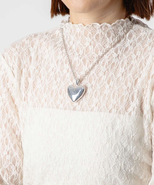 ANNIKA INEZ(アニカイネズ)の「ANNIKA INEZ Voluptuous Heart Necklace, XL アニカ イネズ ハート ネックレス(ネックレス・レディース・シルバー・FREE)」の9枚目の写真