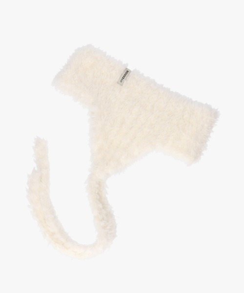 OVERRIDE（オーバーライド）の「OVERRIDE  KNIT FURRY FLAPBAND / オーバーライド（ヘアバンド・レディース・ホワイト/ピンク/ベージュ・57~59cm）」の4枚目の写真