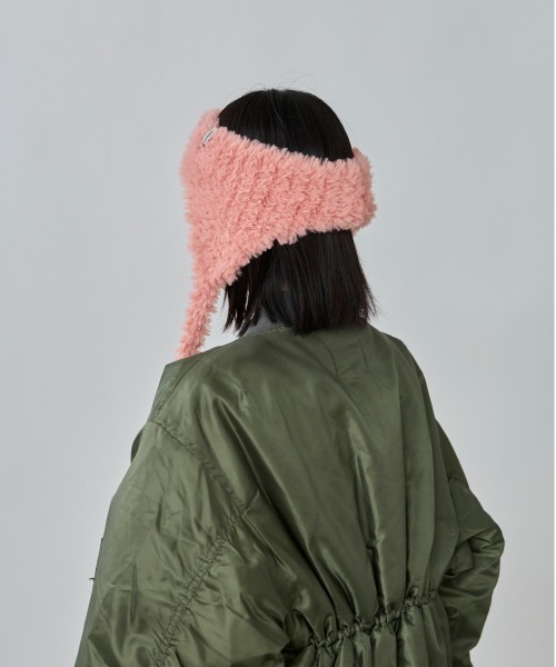 OVERRIDE（オーバーライド）の「OVERRIDE  KNIT FURRY FLAPBAND / オーバーライド（ヘアバンド・レディース・ホワイト/ピンク/ベージュ・57~59cm）」の14枚目の写真