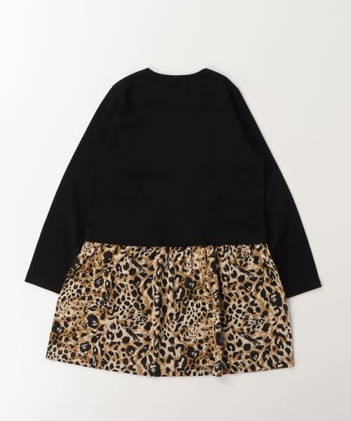 A BATHING APE（アベイシングエイプ）の「WILD LEOPARD PATTERN MILO POCHETTE DRESS（ワンピース・キッズ・ブラック/ホワイト・130/110/120/100/140）」の9枚目の写真