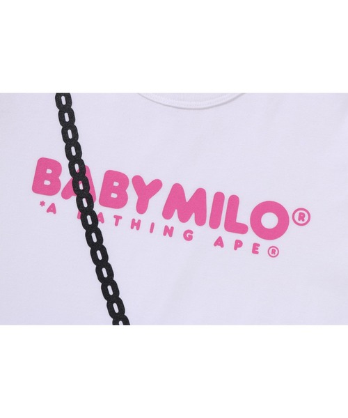 A BATHING APE（アベイシングエイプ）の「WILD LEOPARD PATTERN MILO POCHETTE DRESS（ワンピース・キッズ・ブラック/ホワイト・130/110/120/100/140）」の5枚目の写真