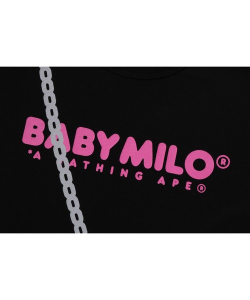 A BATHING APE（アベイシングエイプ）の「WILD LEOPARD PATTERN MILO POCHETTE DRESS（ワンピース・キッズ・ブラック/ホワイト・130/110/120/100/140）」の6枚目の写真