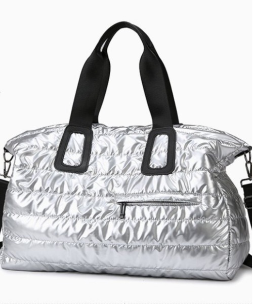 COMON+(コモンプラス)の「撥水加工で大容量35L 機内持ち込み可能 ボストンバッグ(ボストンバッグ・レディース・シルバー/ブラック/アイボリー・FREE)」の19枚目の写真