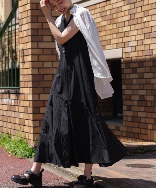 裾フレア切替ノースリーブワンピース（ワンピース）｜Bou Jeloud