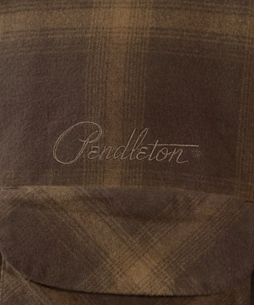 PENDLETON（ペンドルトン）の「【PENDLETON(ペンドルトン)】別注オープンカラーチェックシャツ（シャツ/ブラウス・メンズ・ブラウン/ブルー・MEDIUM/LARGE）」の17枚目の写真