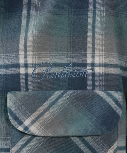 PENDLETON（ペンドルトン）の「【PENDLETON(ペンドルトン)】別注オープンカラーチェックシャツ（シャツ/ブラウス・メンズ・ブラウン/ブルー・MEDIUM/LARGE）」の12枚目の写真