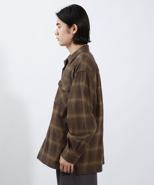 ペンドルトン　綿１００％　長袖シャツ　チェック柄　ブラウン　美品 PENDLETON PENDLETON（ペンドルトン） オープンカラーシャツ