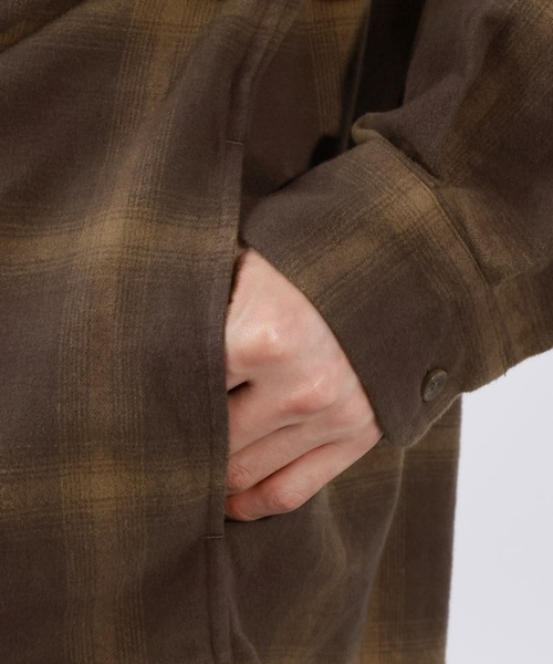 PENDLETON（ペンドルトン）の「【PENDLETON(ペンドルトン)】別注オープンカラーチェックシャツ（シャツ/ブラウス・メンズ・ブラウン/ブルー・MEDIUM/LARGE）」の7枚目の写真