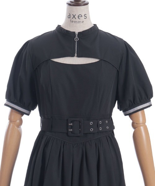 ボレロ風ハイウエストワンピース（ワンピース）｜axes femme
