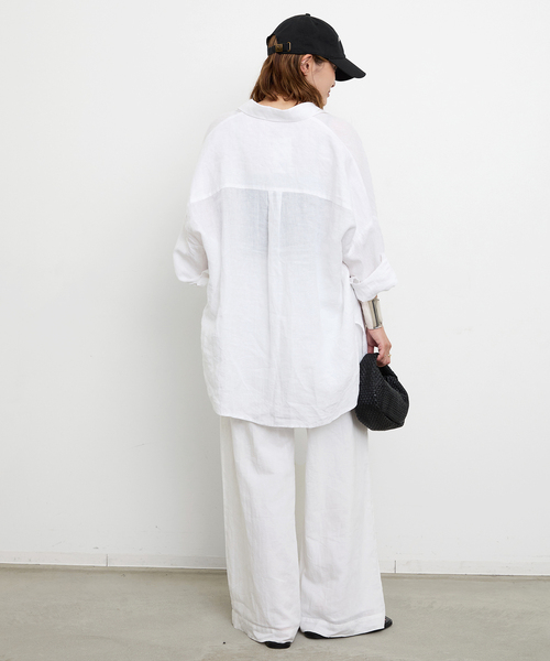 Deuxieme Classe(ドゥーズィエムクラス)の「Cotton Linen Relax パンツ(その他パンツ・レディース・ホワイト/ブラウン・36/38)」の14枚目の写真