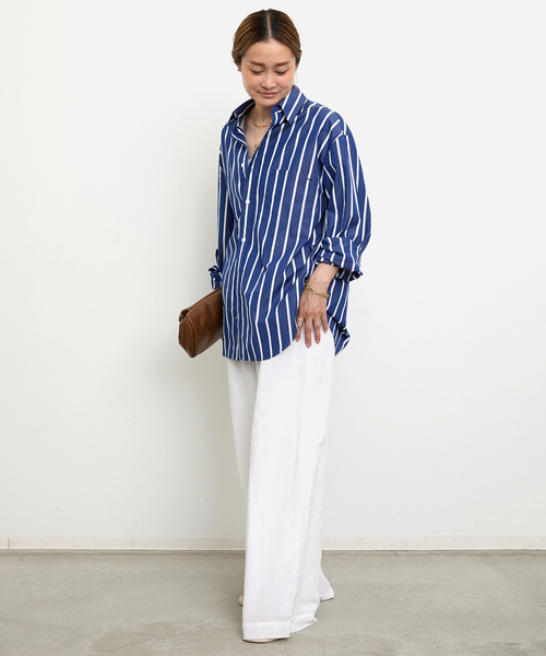 Deuxieme Classe(ドゥーズィエムクラス)の「Cotton Linen Relax パンツ(その他パンツ・レディース・ホワイト/ブラウン・36/38)」の17枚目の写真