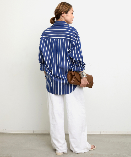Deuxieme Classe(ドゥーズィエムクラス)の「Cotton Linen Relax パンツ(その他パンツ・レディース・ホワイト/ブラウン・36/38)」の18枚目の写真
