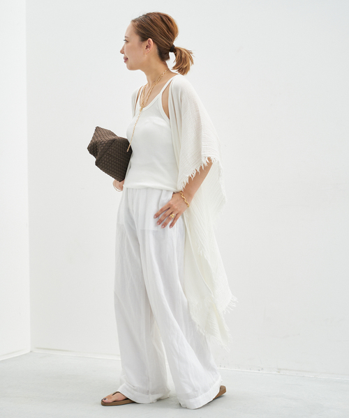 Deuxieme Classe(ドゥーズィエムクラス)の「Cotton Linen Relax パンツ(その他パンツ・レディース・ホワイト/ブラウン・36/38)」の20枚目の写真