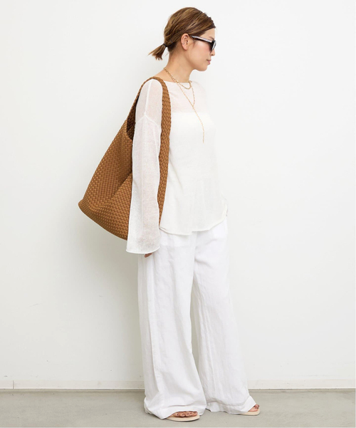 Deuxieme Classe(ドゥーズィエムクラス)の「Cotton Linen Relax パンツ(その他パンツ・レディース・ホワイト/ブラウン・36/38)」の22枚目の写真