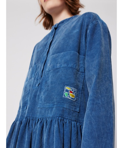 BOBO CHOSES（ボボショーズ）の「Blue corduroy relaxed dress（ワンピース・レディース・ブルー・S/M/XL/L/XS）」の5枚目の写真