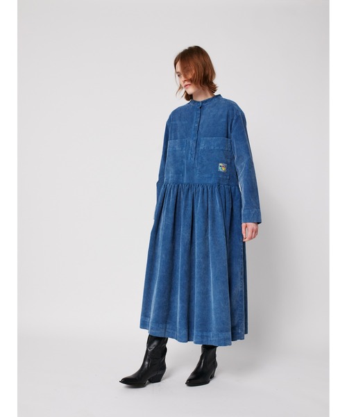 BOBO CHOSES（ボボショーズ）の「Blue corduroy relaxed dress（ワンピース・レディース・ブルー・S/M/XL/L/XS）」の8枚目の写真