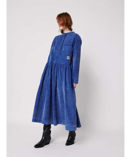 BOBO CHOSES（ボボショーズ）の「Blue corduroy relaxed dress（ワンピース・レディース・ブルー・S/M/XL/L/XS）」の7枚目の写真