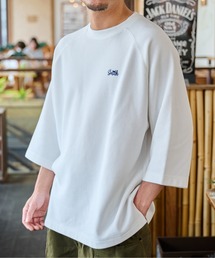 【Sunnysmith】ピグメントワッフル ラグランロゴ刺繍Tシャツ
