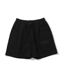 マークアンドロナ 【 MARK & LONA 】ハーフパンツ BLACK 美品MARK&LONA マークアンドロナ ハーフパンツ ロゴ総柄 黒