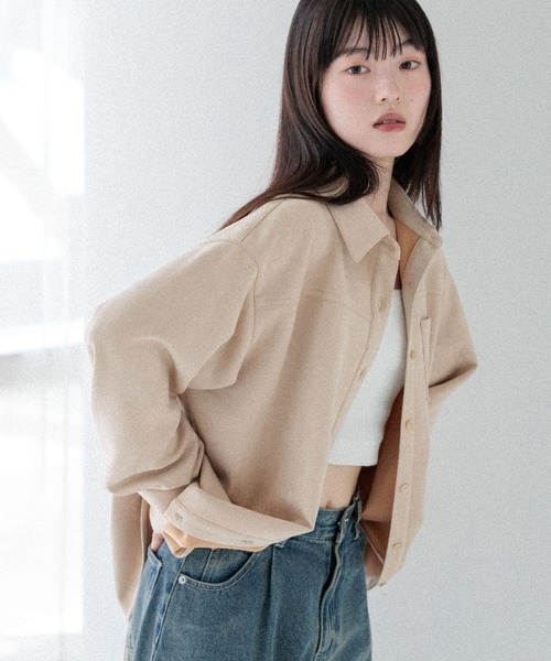 セール】スウェードBIGシャツ 586967（シャツ/ブラウス）｜Heather