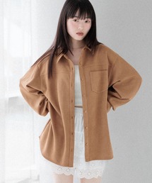 Heather（ヘザー）の「スウェードBIGシャツ　586967（シャツ/ブラウス・レディース）」