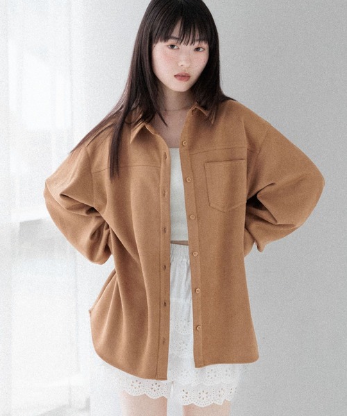 セール】スウェードBIGシャツ 586967（シャツ/ブラウス）｜Heather