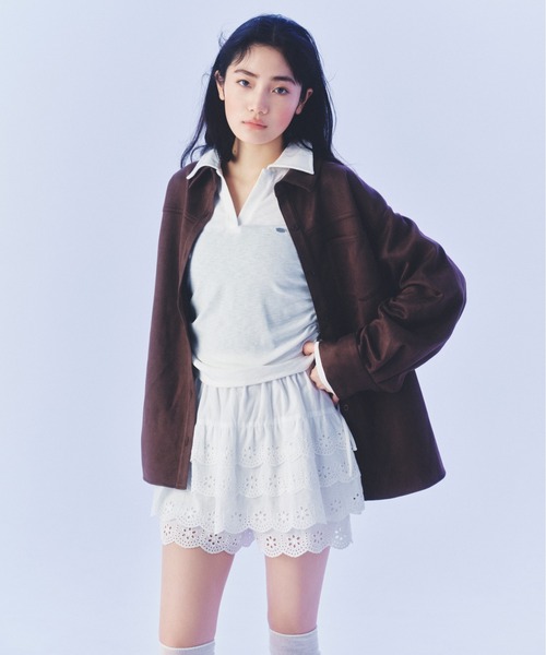 Heather(ヘザー)の「スウェードBIGシャツ 586967(シャツ/ブラウス・レディース・ベージュ/ブラウン/キャメル・FREE)」の2枚目の写真