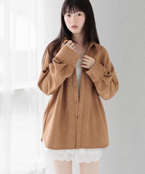 セール】スウェードBIGシャツ 586967（シャツ/ブラウス）｜Heather