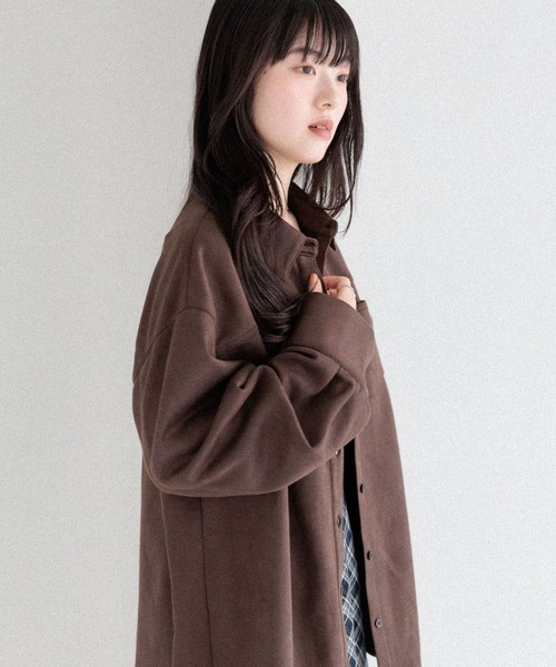 Heather(ヘザー)の「スウェードBIGシャツ 586967(シャツ/ブラウス・レディース・ベージュ/ブラウン/キャメル・FREE)」の18枚目の写真