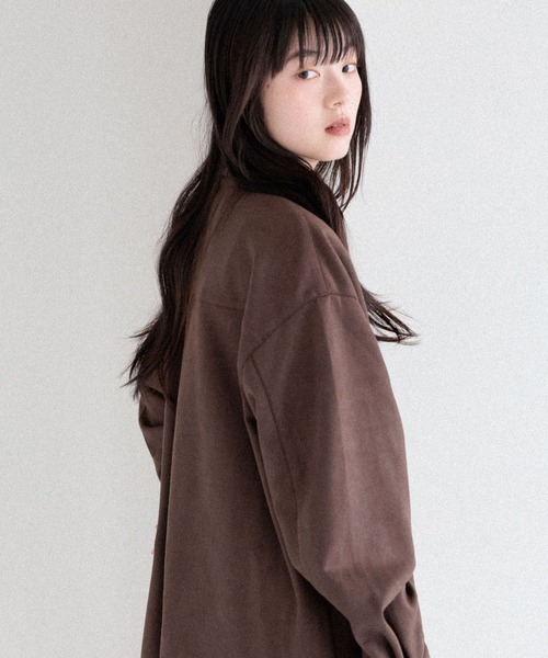 Heather(ヘザー)の「スウェードBIGシャツ 586967(シャツ/ブラウス・レディース・ベージュ/ブラウン/キャメル・FREE)」の19枚目の写真