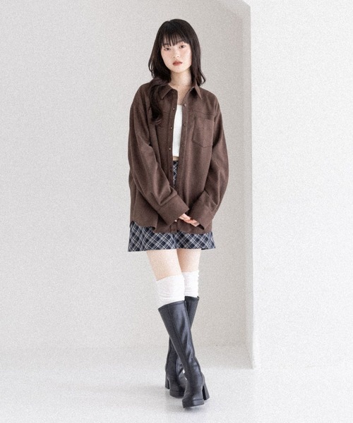 Heather(ヘザー)の「スウェードBIGシャツ 586967(シャツ/ブラウス・レディース・ベージュ/ブラウン/キャメル・FREE)」の20枚目の写真