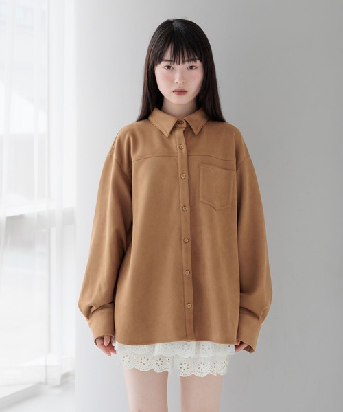 セール】スウェードBIGシャツ 586967（シャツ/ブラウス）｜Heather