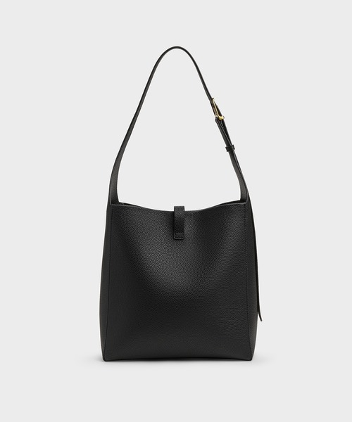 CHARLES & KEITH（チャールズ & キース）の「Beryl ベリル ベルトホーボーバッグ（ショルダーバッグ・レディース・ライトベージュ/ブラック/ワインレッド・L）」の5枚目の写真
