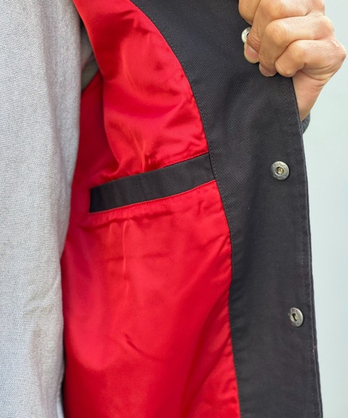 DEUS EX MACHINA(デウスエクスマキナ)の「【DEUS】Stadium Jacket(スタジャン・メンズ・ブルー/ブラック・MEDIUM/LARGE/X-LARGE)」の11枚目の写真