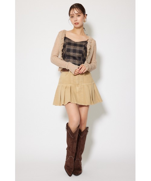 rienda（リエンダ）の「シアーフリルショートカーディガン 秋服 シアートップス（カーディガン/ボレロ・レディース・グレー/ベージュ/ピンク・FREE）」の14枚目の写真