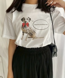 リボンダルメシアン半袖Tシャツ