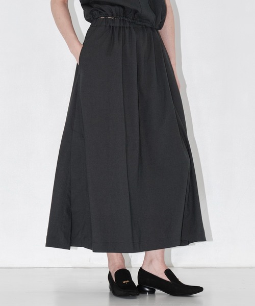 THE TOKYO(ザトウキョウ)の「【THE TOKYO/ザトウキョウ】Waist Gather Flare Skirt/ウエストギャザーフレアスカート/SET UP(セットアップ)(スカート・レディース・ライトベージュ/チャコールグレー・38/36)」の7枚目の写真