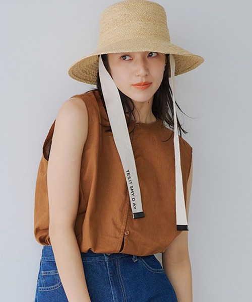 studio CLIP(スタディオクリップ)の「コットンリネンシアーノースリーブブラウス(シャツ/ブラウス・レディース・キャメル/ネイビー/カーキ・FREE)」の3枚目の写真