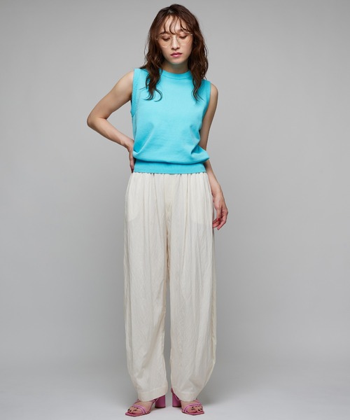 Narcissus（ナルシス）の「カットノースリニットトップス　（タンクトップ・レディース・ブルー/ブラック・FREE）」の10枚目の写真