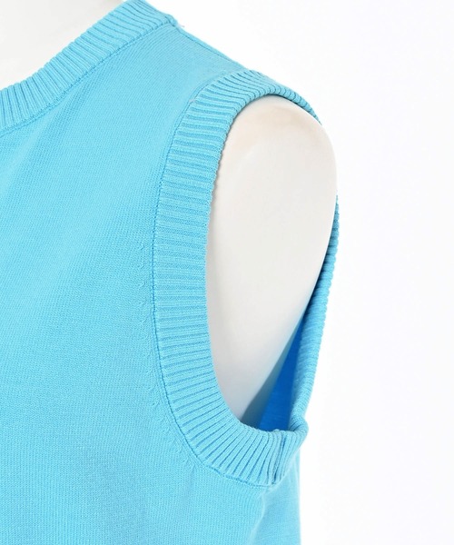 Narcissus（ナルシス）の「カットノースリニットトップス　（タンクトップ・レディース・ブルー/ブラック・FREE）」の16枚目の写真