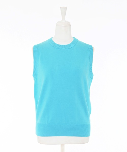 Narcissus（ナルシス）の「カットノースリニットトップス　（タンクトップ・レディース・ブルー/ブラック・FREE）」の14枚目の写真