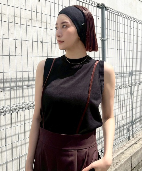 Narcissus（ナルシス）の「カットノースリニットトップス　（タンクトップ・レディース・ブルー/ブラック・FREE）」の19枚目の写真