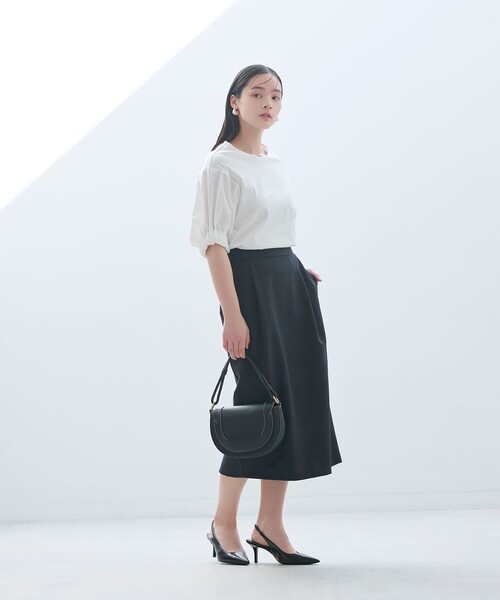 BIANCA(ビアンカ)の「【デイリーユース】リラクシーコンビカットソー(Tシャツ/カットソー・レディース・ブラック/グリーン/ホワイト・38)」の14枚目の写真