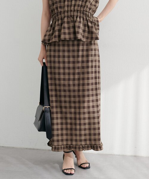 natural couture（ナチュラルクチュール）の「【WEB限定】裾フリルチェック柄スカート（スカート・レディース・その他3/その他2/その他1/その他4・FREE）」の9枚目の写真