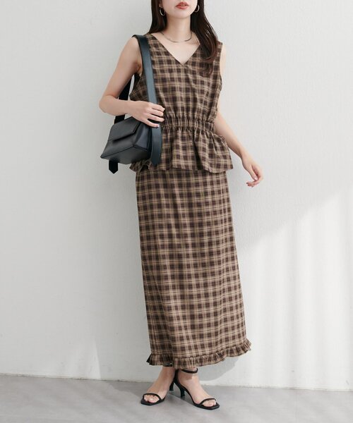 natural couture（ナチュラルクチュール）の「【WEB限定】裾フリルチェック柄スカート（スカート・レディース・その他3/その他2/その他1/その他4・FREE）」の11枚目の写真