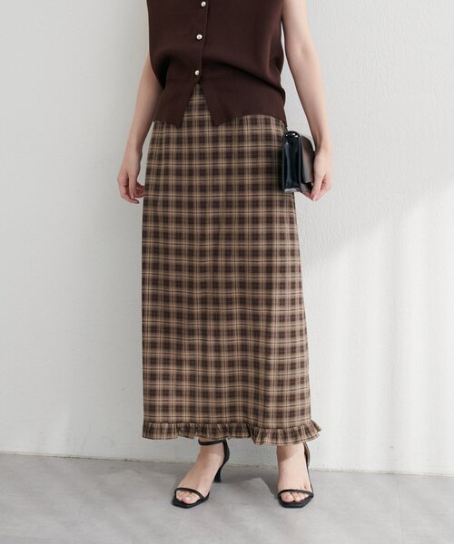 natural couture（ナチュラルクチュール）の「【WEB限定】裾フリルチェック柄スカート（スカート・レディース・その他3/その他2/その他1/その他4・FREE）」の12枚目の写真