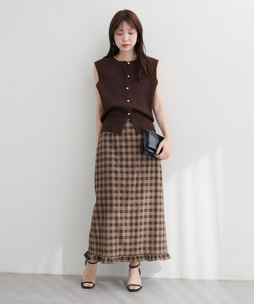 natural couture（ナチュラルクチュール）の「【WEB限定】裾フリルチェック柄スカート（スカート・レディース・その他3/その他2/その他1/その他4・FREE）」の16枚目の写真