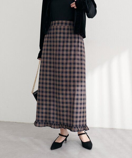 natural couture（ナチュラルクチュール）の「【WEB限定】裾フリルチェック柄スカート（スカート・レディース・その他3/その他2/その他1/その他4・FREE）」の19枚目の写真
